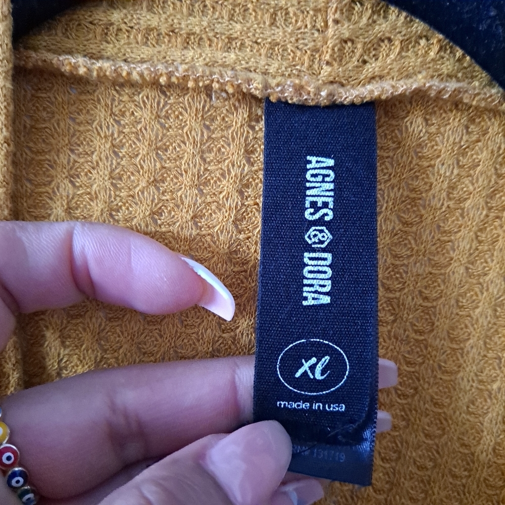 Agnes & Dora Yellow Cardigan View 4